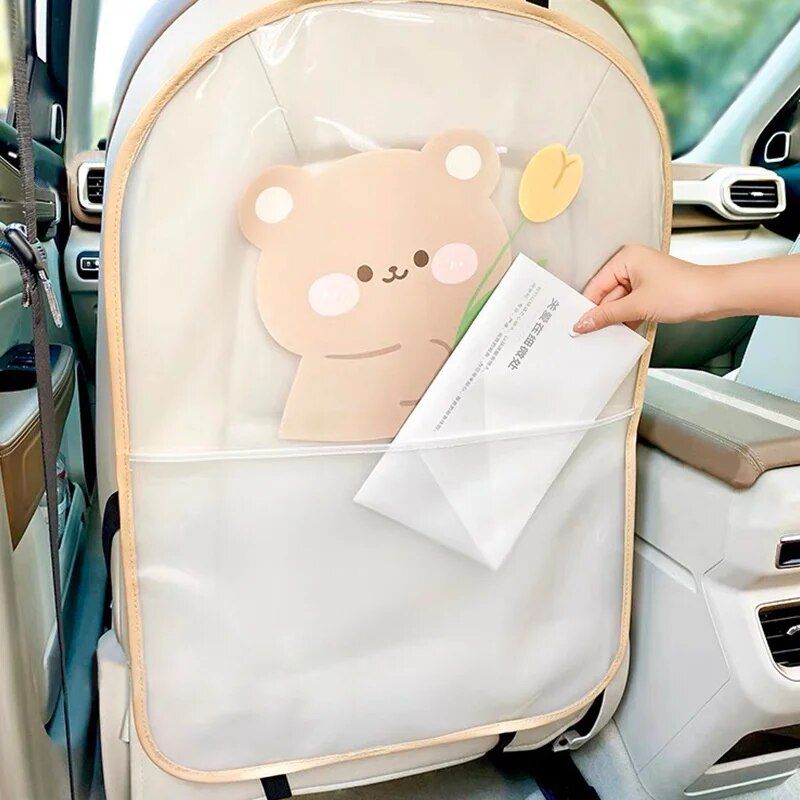 cartoon car seat kick mat, view 7 - MRSLM