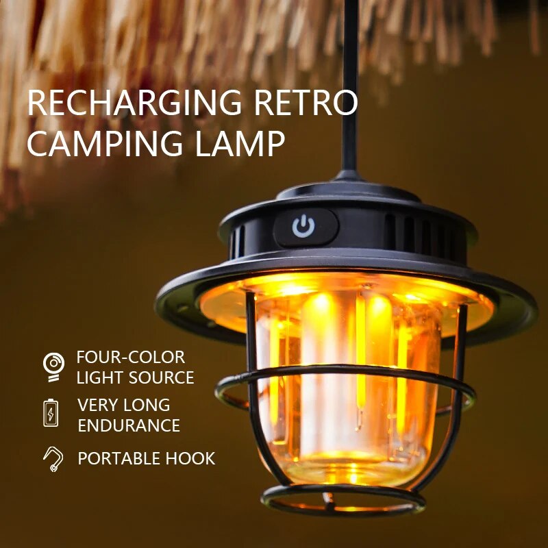 retro portable camping lantern, view 3 - MRSLM