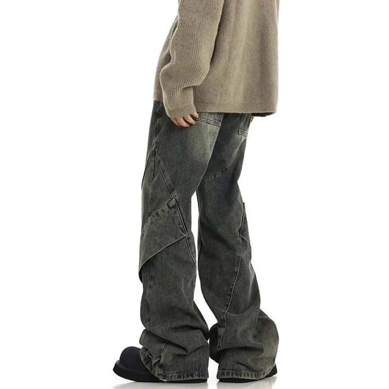 Men's loose straight-leg denim pants, view 6 - MRSLM