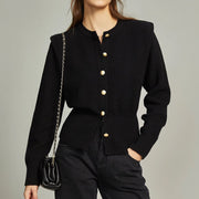 women's knitted cardigan coat, view 2 - MRSLM