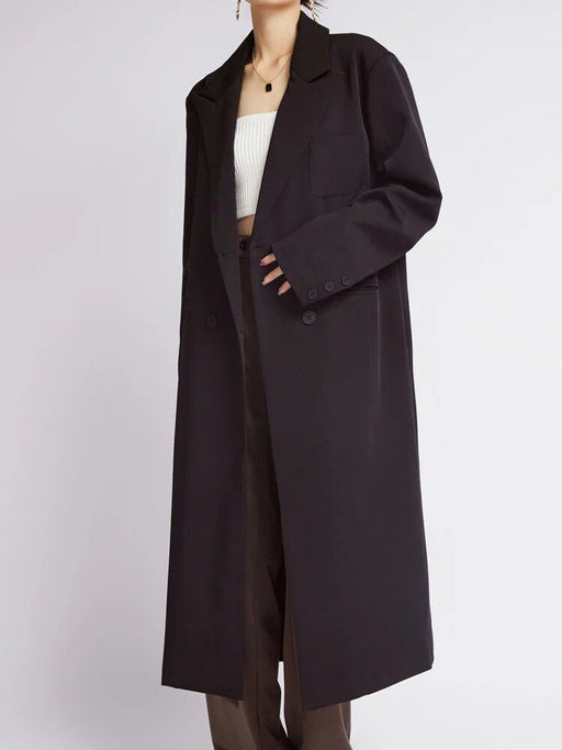 coffee trench coat for women, view 2 - MRSLM
