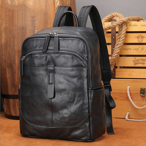 genuine leather computer backpack - MRSLM
