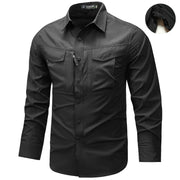 men's workwear long sleeve shirt, view 2 - MRSLM