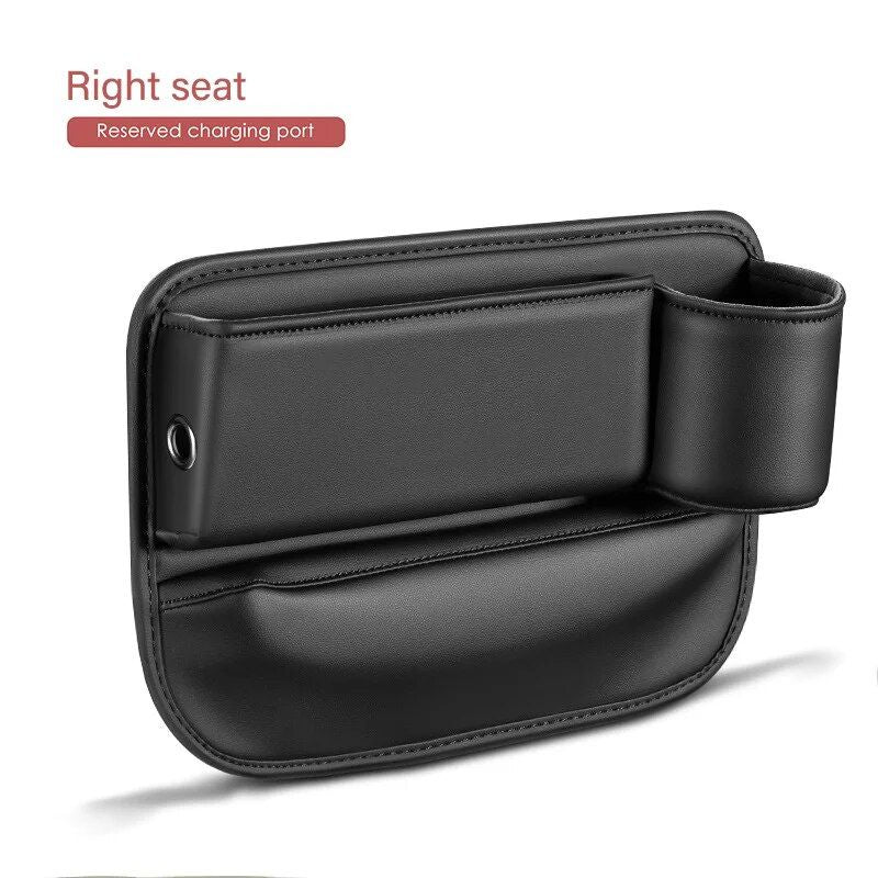 pu leather car seat gap organizer, view 3 - MRSLM