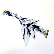 women's watch strap scarf and metal chain, view 3 - MRSLM