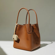 Genuine leather retro bucket bag, view 10 - MRSLM