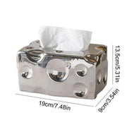 cheese-shaped ceramic tissue box, view 3 - MRSLM