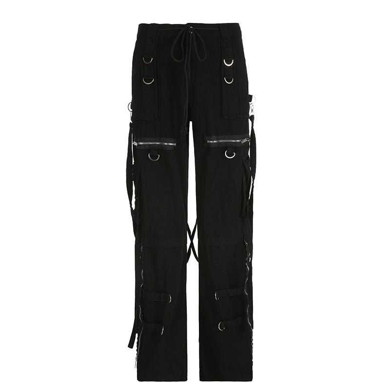 Europe And The United States Dark Punk Style Hot Girl Jeans