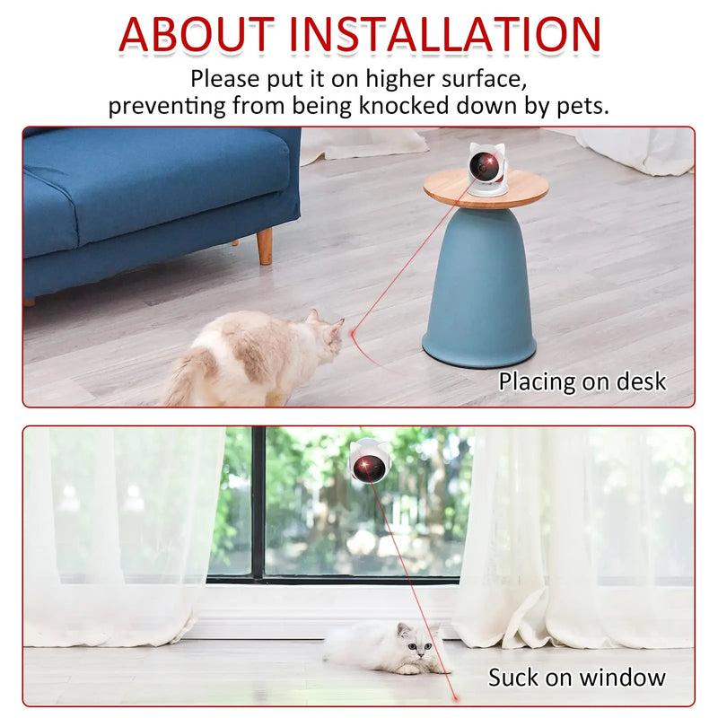 Automatic rechargeable laser cat toy, view 5 - MRSLM