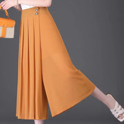 women's chiffon wide-leg capri pants - MRSLM