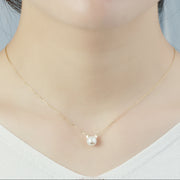 silver pearl pig choker necklace - MRSLM