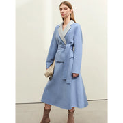 women's wool blend lapel coat, view 5 - MRSLM