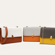 color block quilted shoulder bag, view 9 - MRSLM