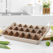 Square stainless steel brownie pan, view 2 - MRSLM