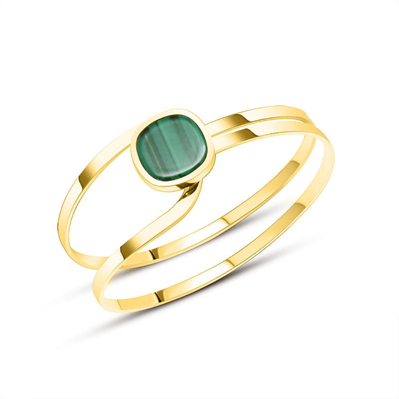titanium steel jade-look acrylic bangle, view 3 - MRSLM