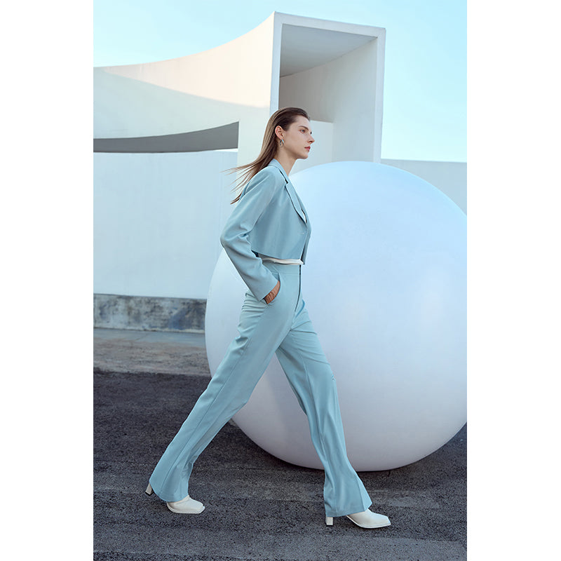 minimalist straight-leg pants for women, view 2 - MRSLM