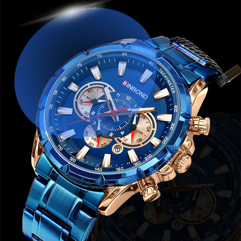 Multi-pointer men's business watch, view 3 - MRSLM