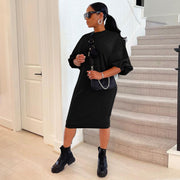loose sweater dress, view 3 - MRSLM