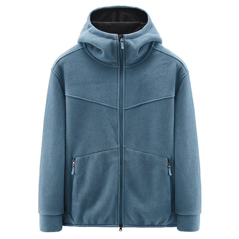 Men's loose plush fleece jacket, view 5 - MRSLM