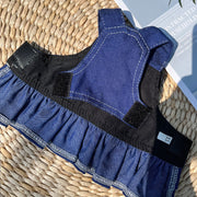 denim dog vest harness, view 8 - MRSLM