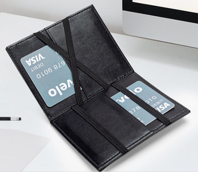 flip card holder leather wallet, view 5 - MRSLM