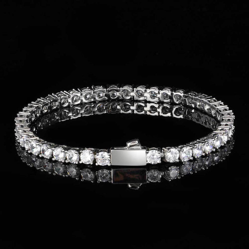 hip hop tennis chain bracelet, view 2 - MRSLM