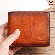 genuine leather bifold wallet, view 6 - MRSLM