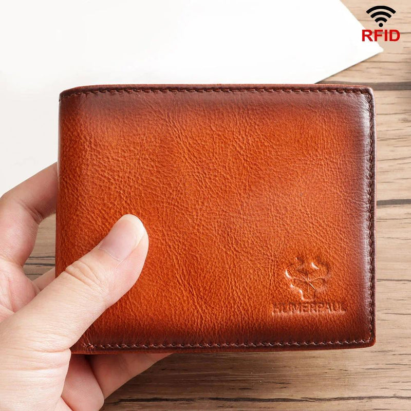 genuine leather bifold wallet, view 6 - MRSLM