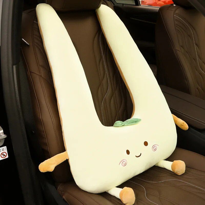 plush cartoon car nap pillow, view 3 - MRSLM