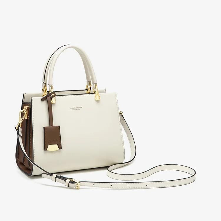 leather shoulder tote bag, view 10 - MRSLM