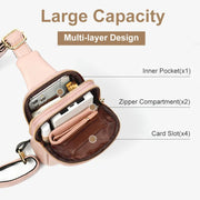 pu leather crossbody chest bag, view 7 - MRSLM