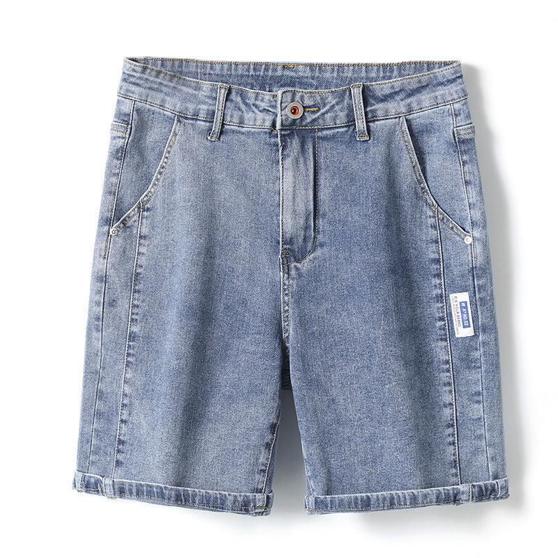 Men's stretch denim capri pants, view 9 - MRSLM