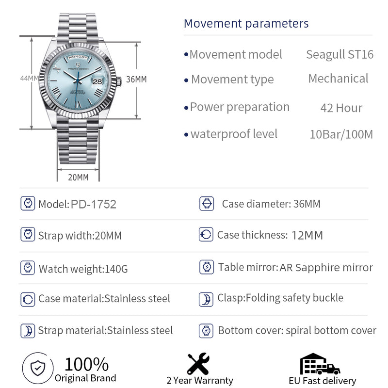 men's automatic watch 36mm, view 11 - MRSLM