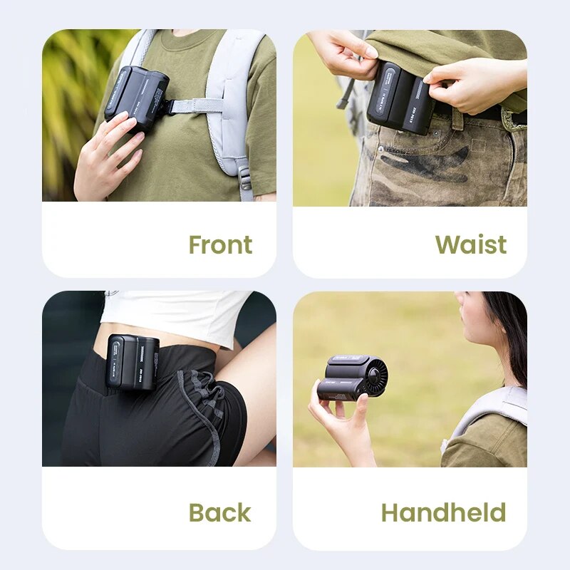 portable leafless waist fan, view 9 - MRSLM