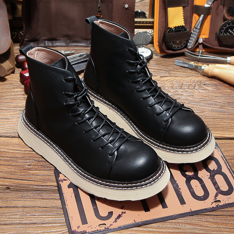 men's cow leather ankle boots, view 2 - MRSLM