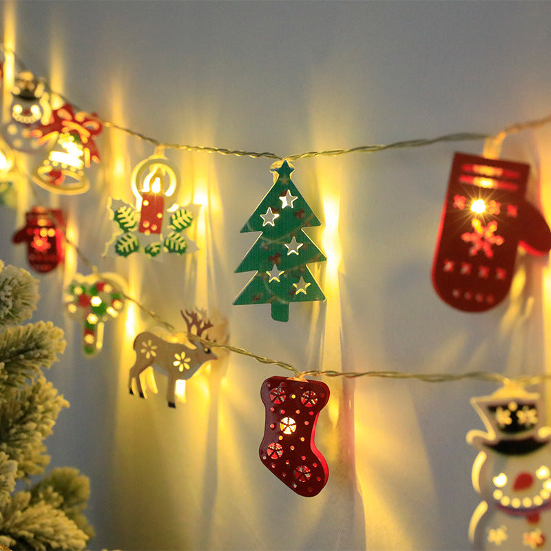 Christmas LED String Lights Santa Claus Elk Snowman Ornament Decorations