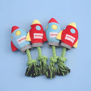 rocket plush dog chew toy, view 6 - MRSLM