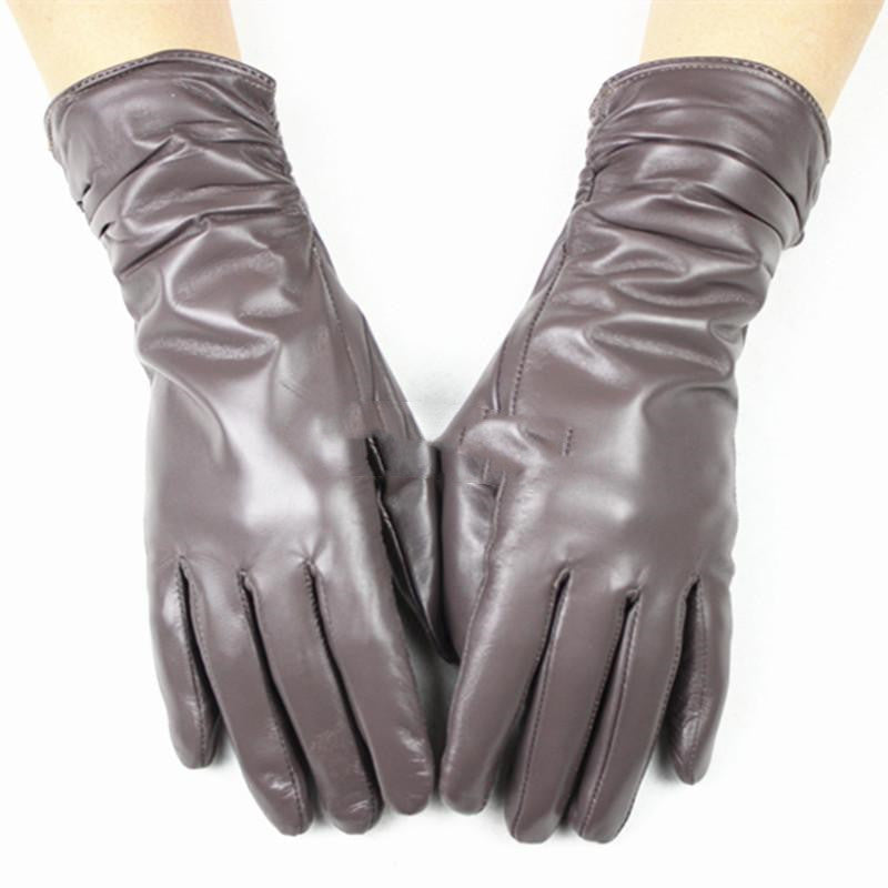 women's retro sheepskin riding gloves, view 6 - MRSLM