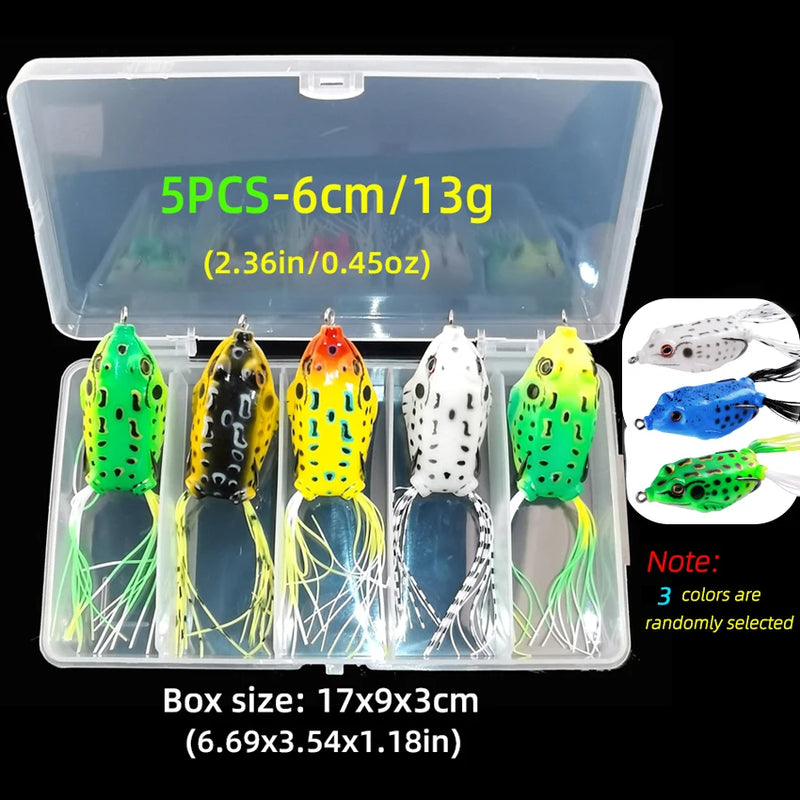 topwater frog soft lure set, view 2 - MRSLM