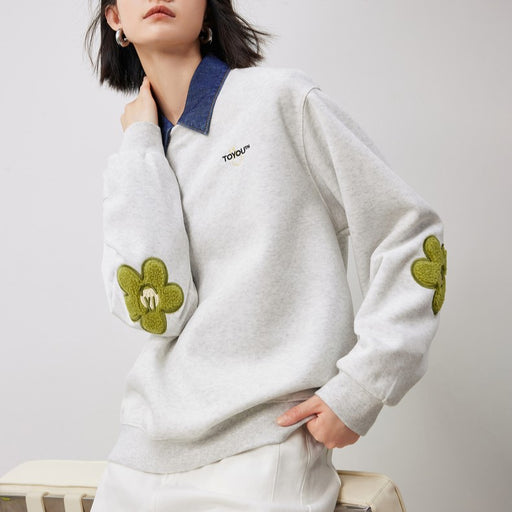 floral sleeve sweatshirt - MRSLM