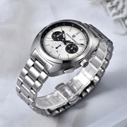 men's panda dial chronograph watch, view 7 - MRSLM