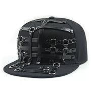 punk hip hop flat-brimmed cap, view 2 - MRSLM