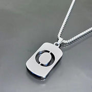 titanium steel letter necklace, view 12 - MRSLM