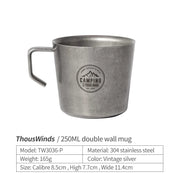 Stainless steel camping mug, view 4 - MRSLM