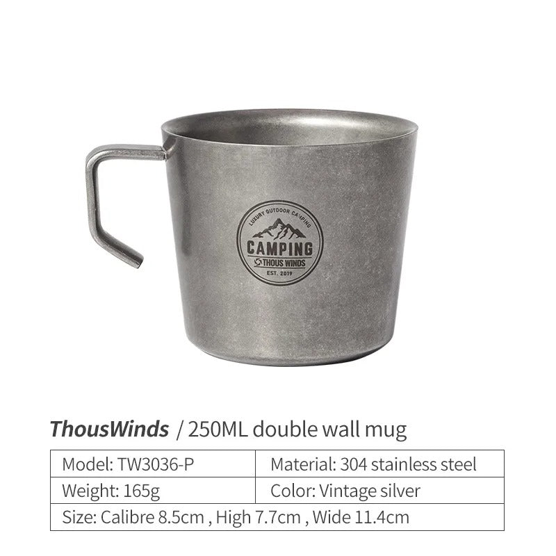 Stainless steel camping mug, view 4 - MRSLM