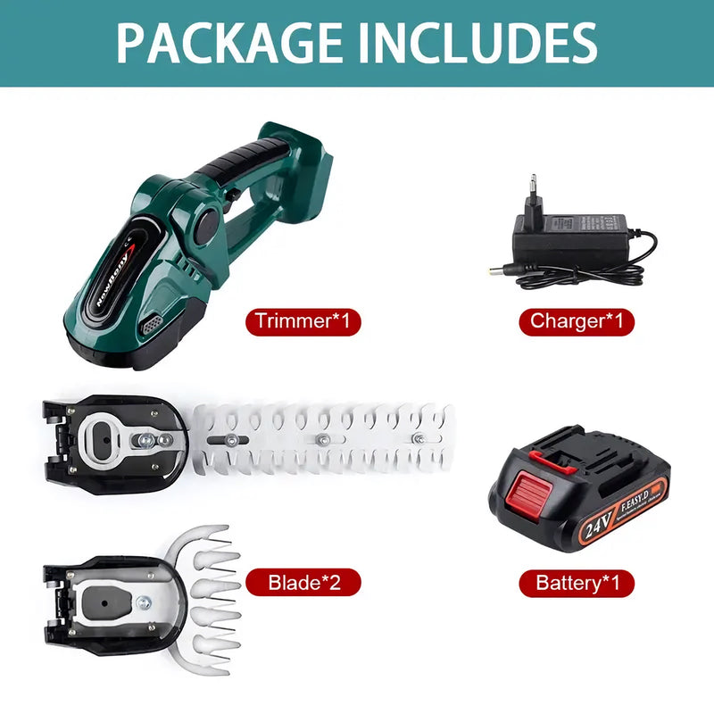 cordless electric hedge trimmer, view 2 - MRSLM