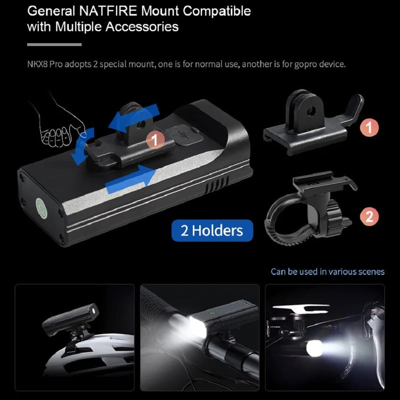 Ultra-bright USB-C rechargeable bike light set, view 13 - MRSLM