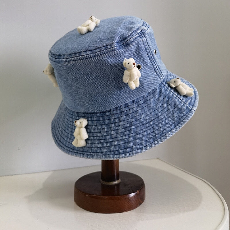 unisex denim bucket hat, view 3 - MRSLM