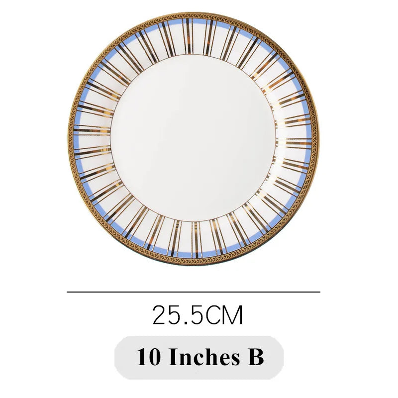 nordic bone china plate set, view 6 - MRSLM