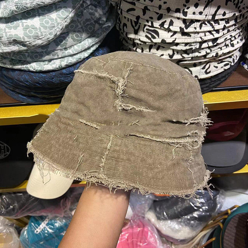 washed cotton bucket hat for women, view 3 - MRSLM